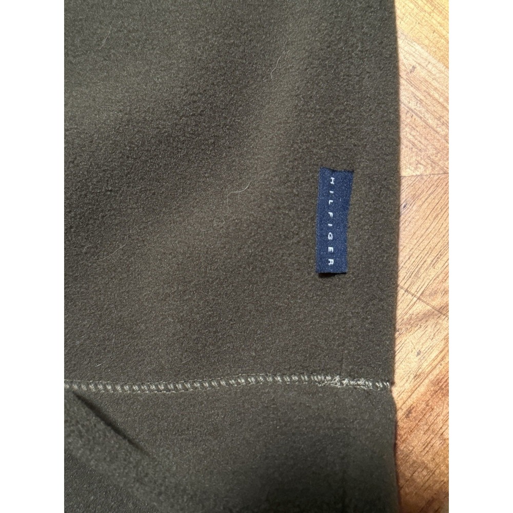 Vintage Tommy Hilfiger Fleece Pullover Pocket Army NWT PG7087 Fall 2000 XXL - Picture 3 of 8